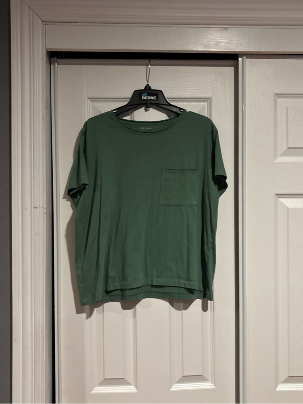 Pocket Crew Neck Shirt - Green